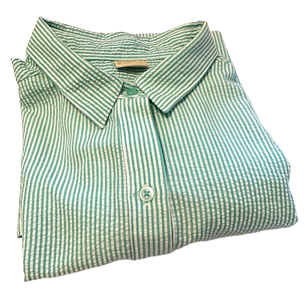 Boca Bay Seersucker Stripe Shirt L